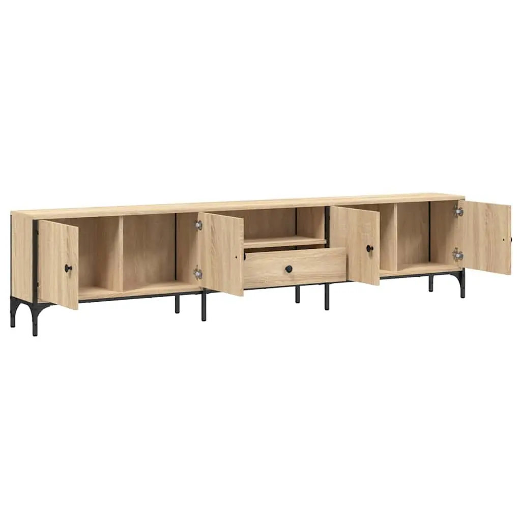 Brown Engineered Wood TV Cabinet with Drawer