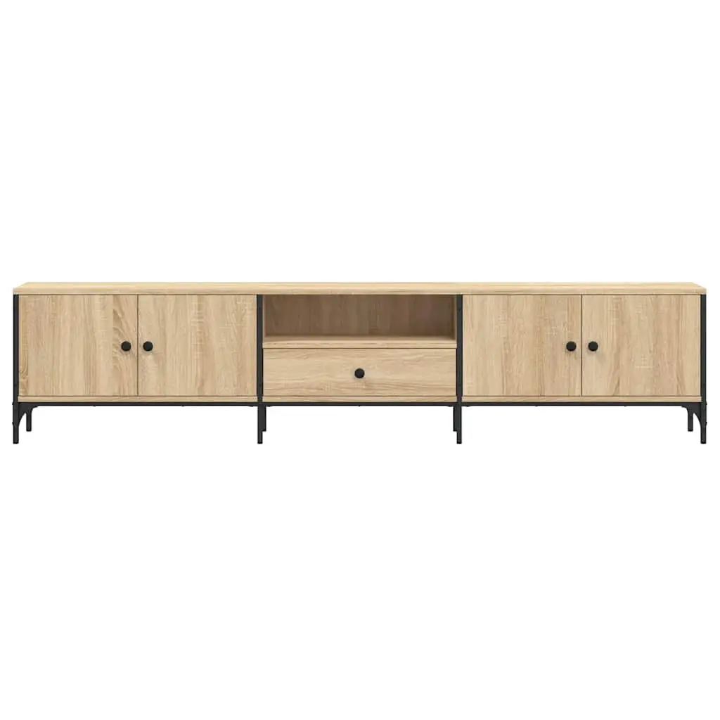 Brown Engineered Wood TV Cabinet with Drawer