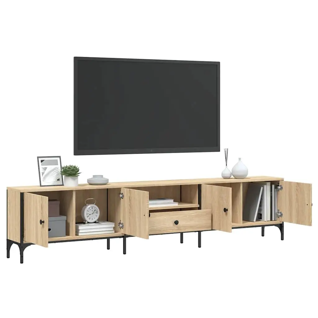 Brown Engineered Wood TV Cabinet with Drawer