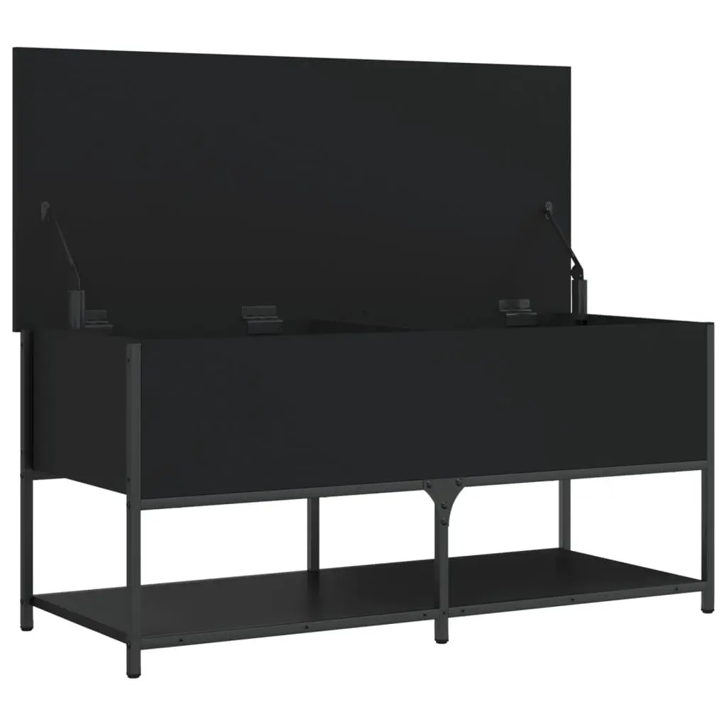 Black Storage Bench for Hallway Seating and Organisation
