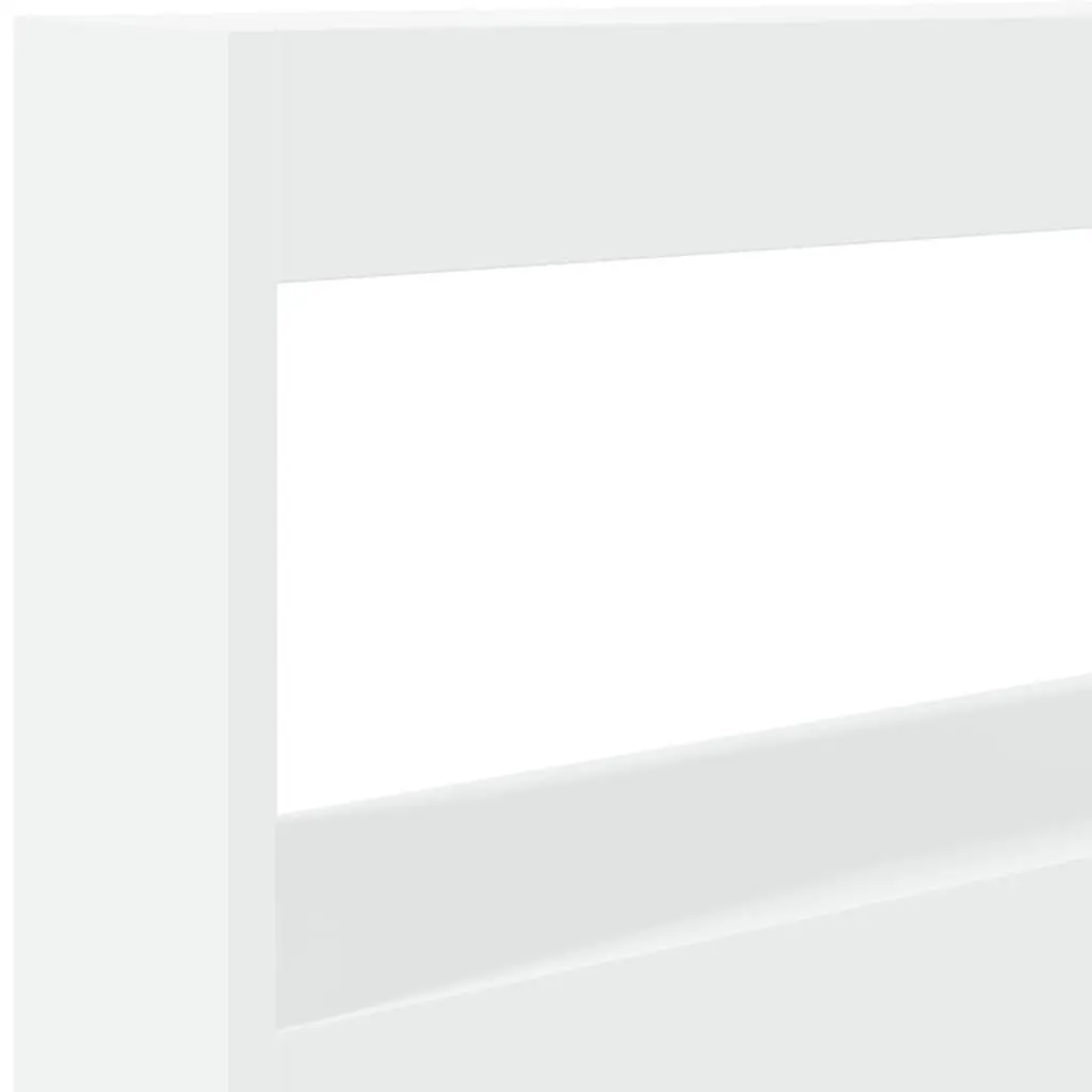 White Headboard Cabinet with RGB LED Lighting 120cm