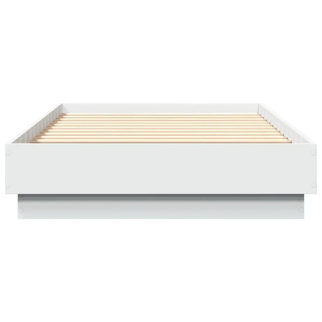 White Engineered Wood Bed Frame 90x190 cm
