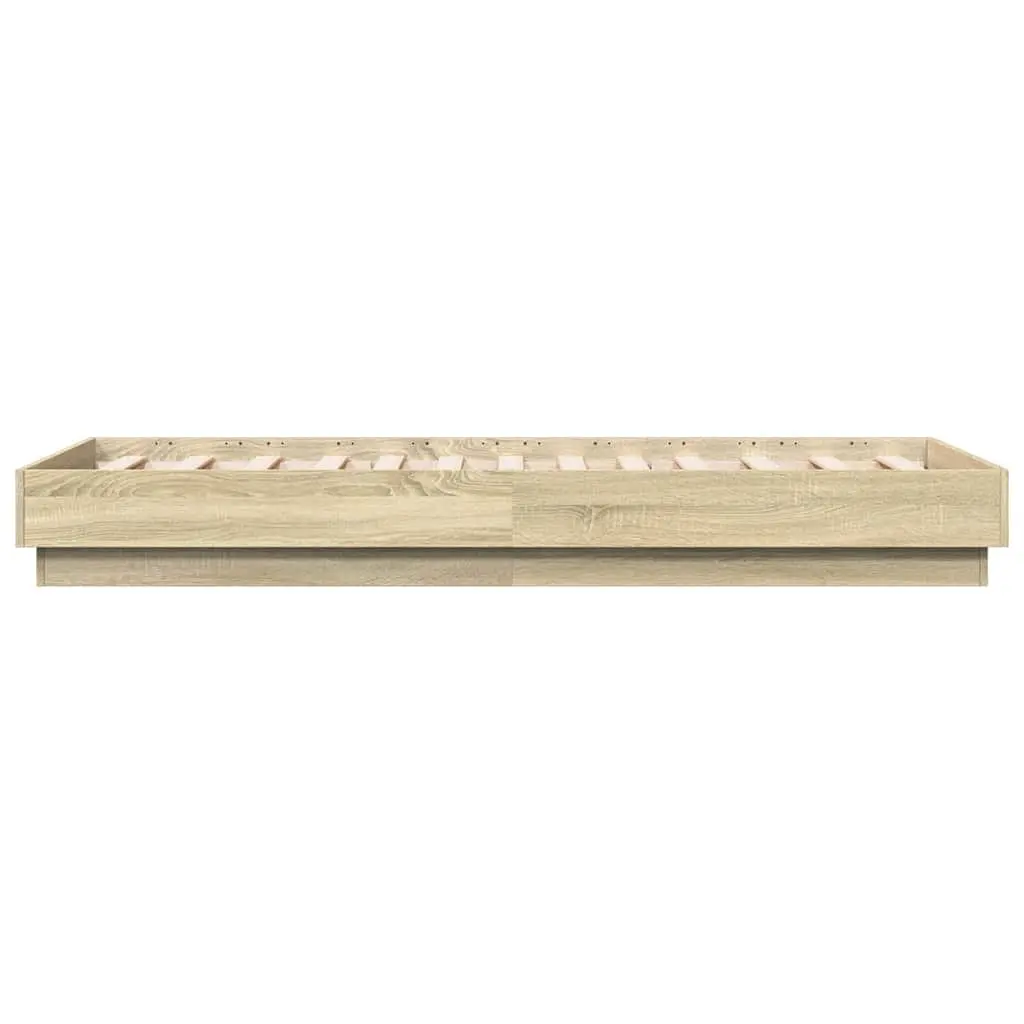 Sonoma Oak Bed Frame 90x190 cm with Slatted Base