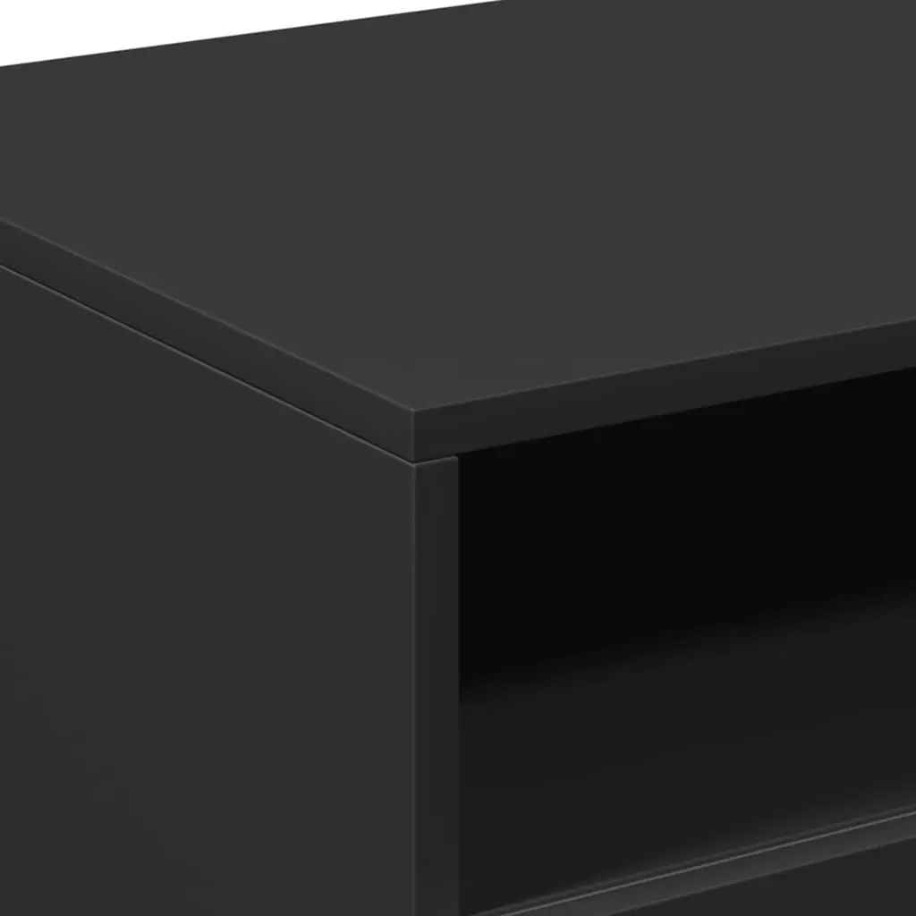 Coffee Table Black Modern 90L x 49W x 40H cm Engineered Wood