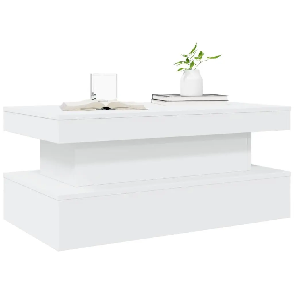 Coffee Table with RGB LED Lights for Living Rooms