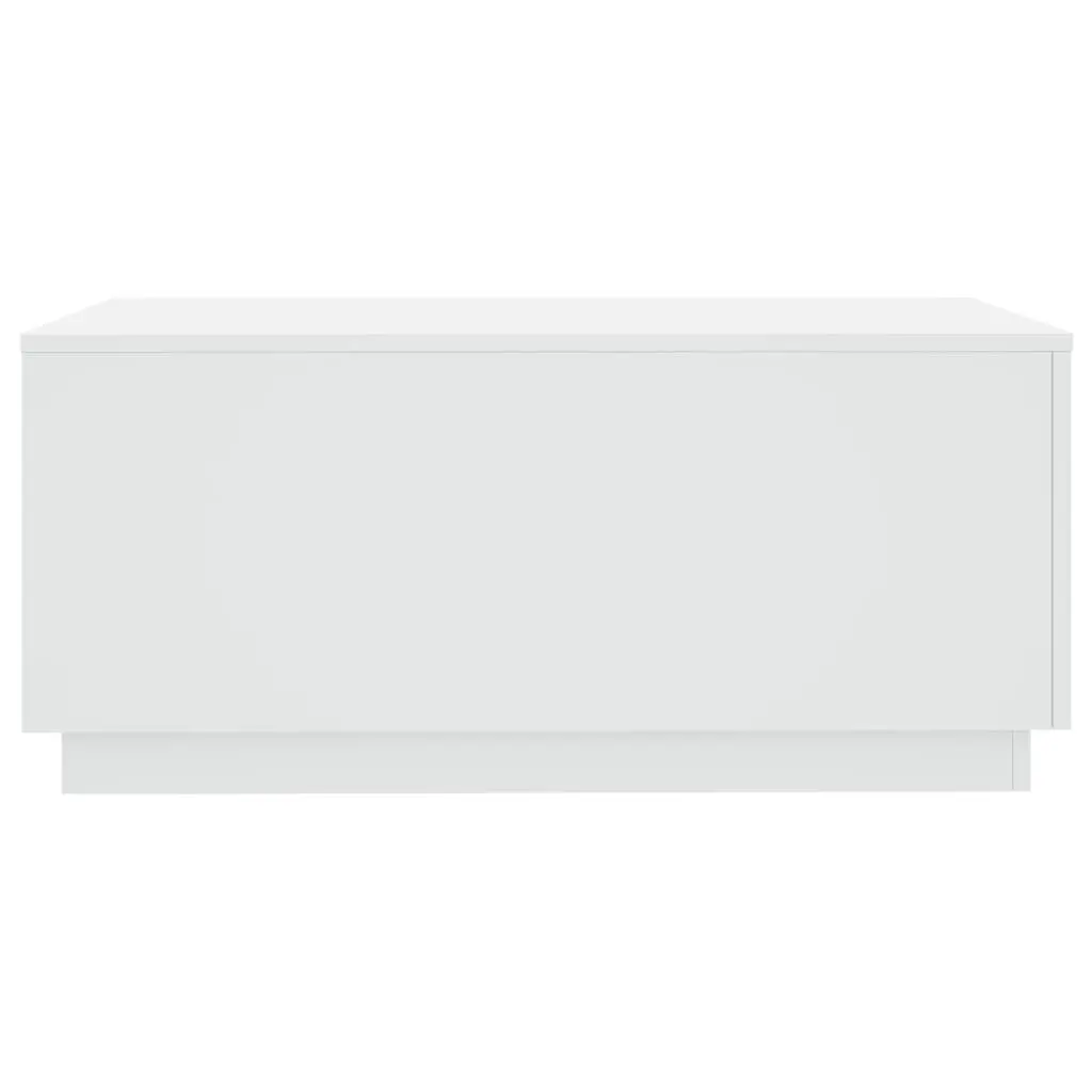 Coffee Table Modern White Engineered Wood with RGB LED Lights