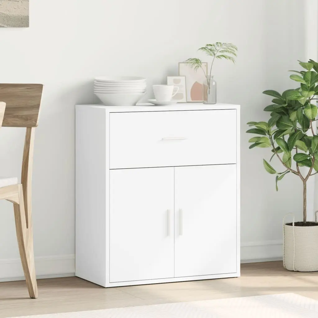 Sideboard White 60x31x70 cm Storage Cabinet Engineered Wood Furniture