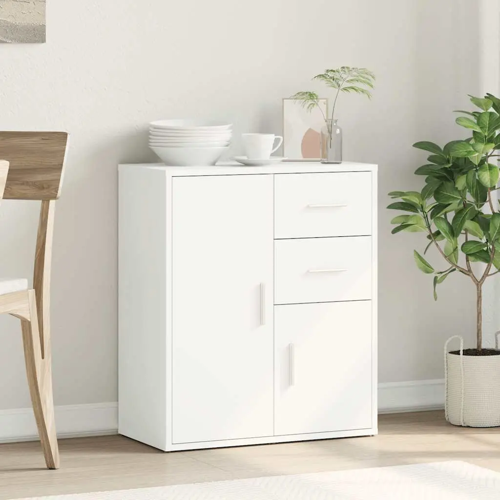 White Sideboard Storage Cabinet 60x31x70 cm