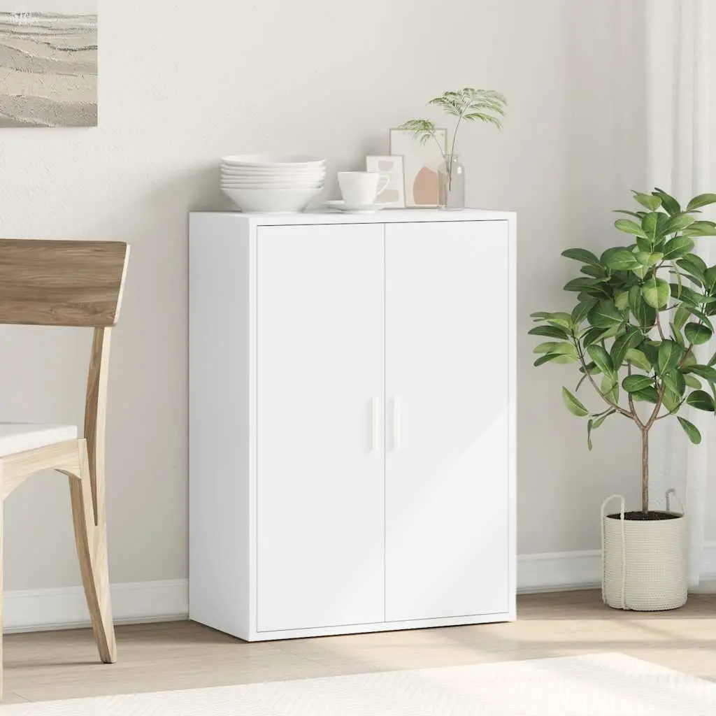 White Sideboard 60x31x84 cm Storage Cabinet