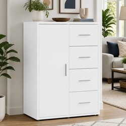White Sideboard 60x31x84 cm Engineered Wood Cabinet