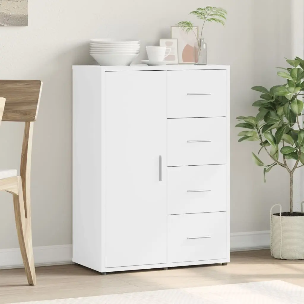 White Sideboard 60x31x84 cm Engineered Wood Cabinet