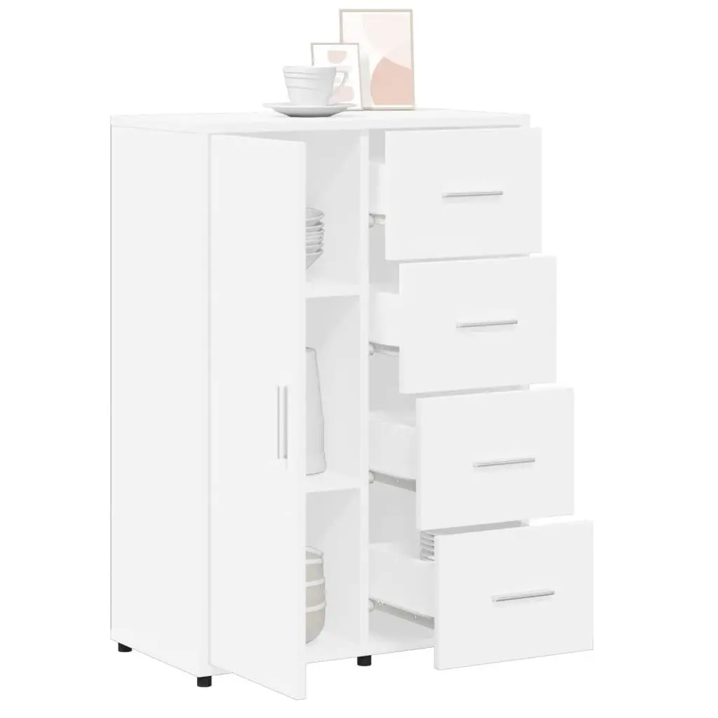 White Sideboard 60x31x84 cm Engineered Wood Cabinet