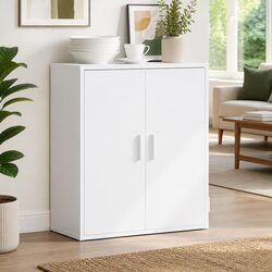 White Storage Sideboard 79x38x80 cm Engineered Wood