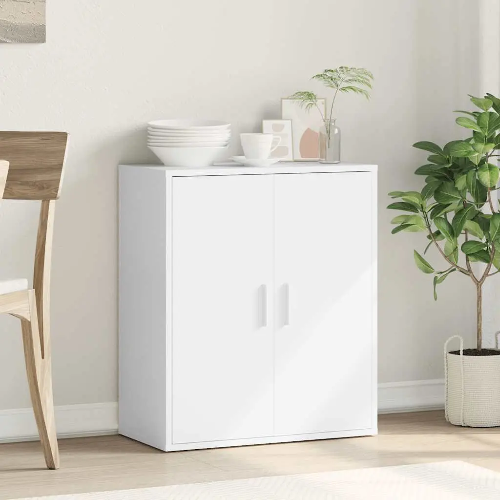 White Storage Sideboard 79x38x80 cm Engineered Wood