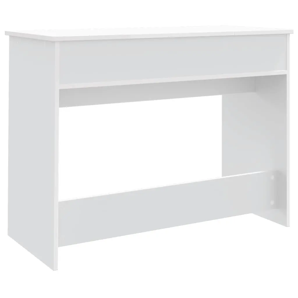 White Bedroom Vanity with Mirror and Storage Unit 100x45x76cm