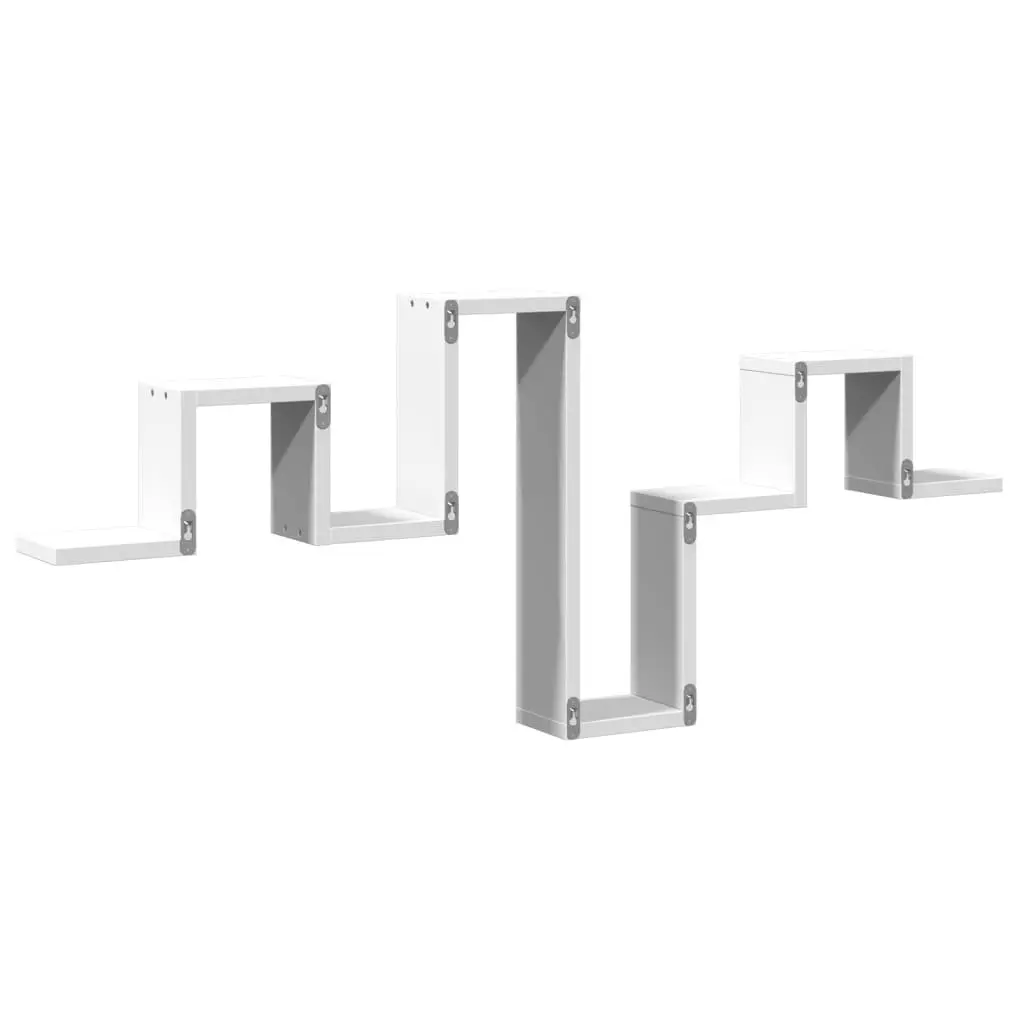 Wall Shelf White 104.5x10x43 cm Engineered Wood Storage Display Bookcase Organiser Shelving Unit