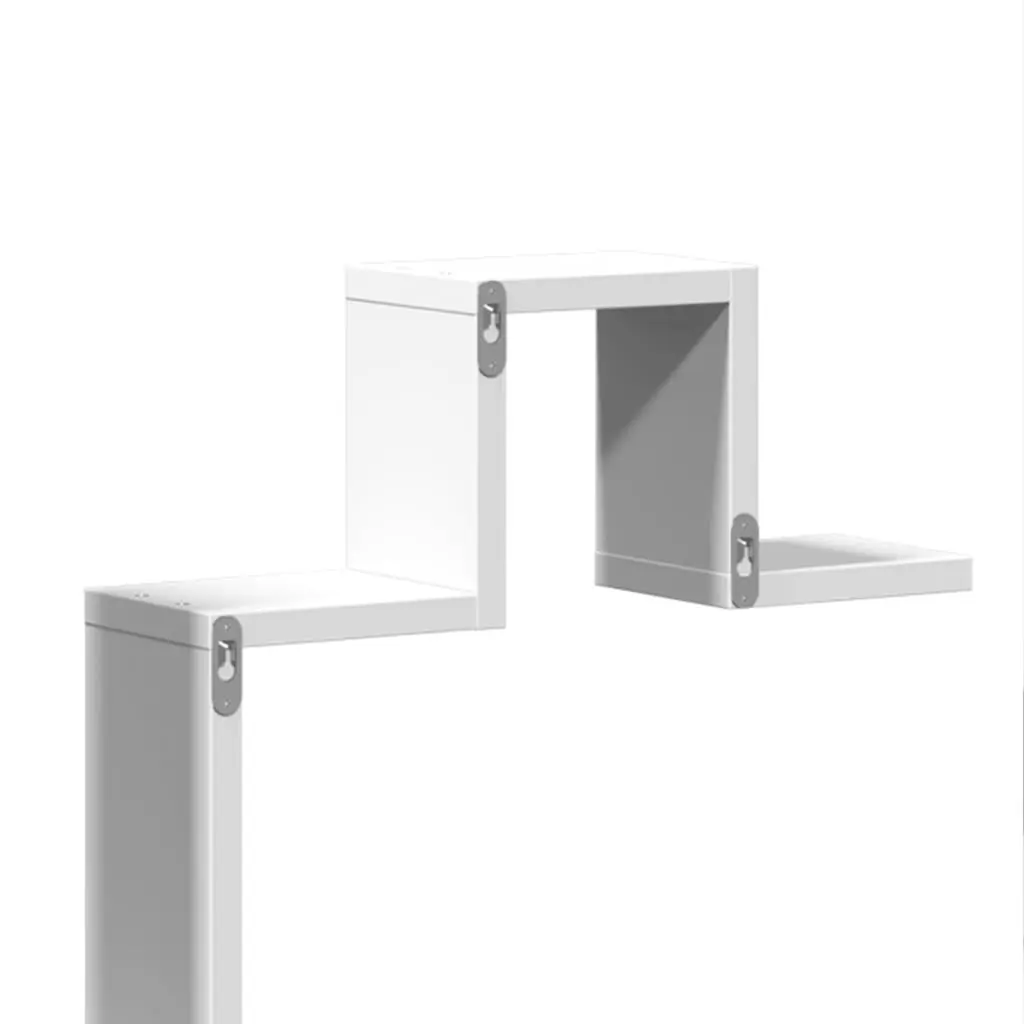 Wall Shelf White 104.5x10x43 cm Engineered Wood Storage Display Bookcase Organiser Shelving Unit
