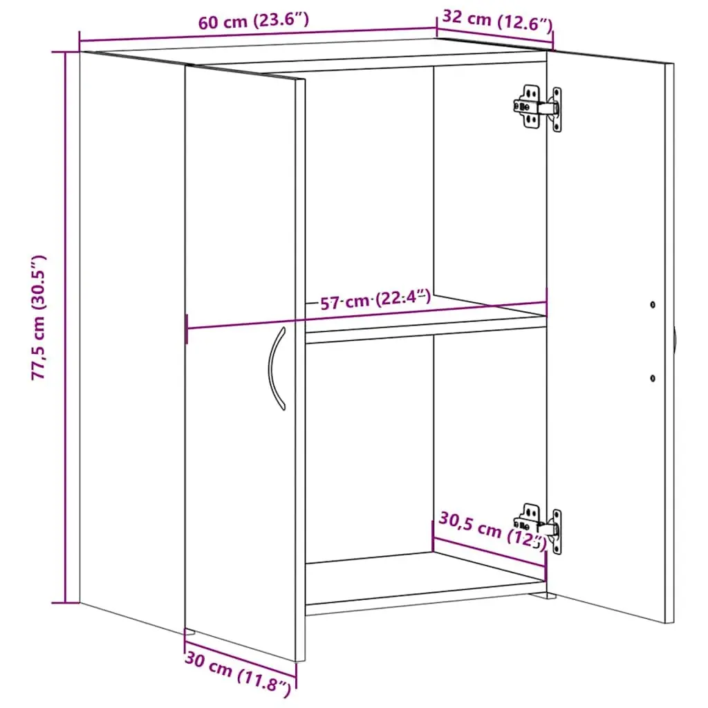 File Cabinet White Storage Organizer Engineered Wood Office Shelves Document