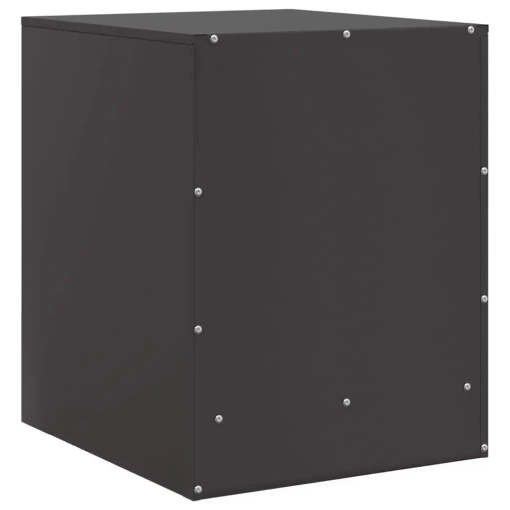 Bedside Cabinets 2 Pieces Black Bedroom Storage Tables Nightstand Furniture