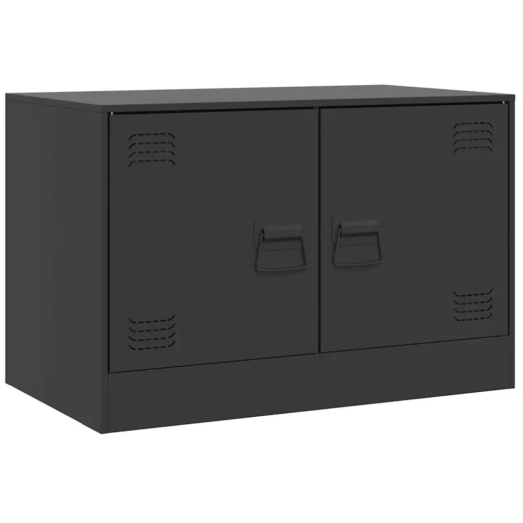 Black Steel Frame TV Cabinets Set of 2