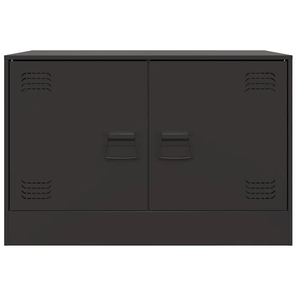 Black Steel Frame TV Cabinets Set of 2