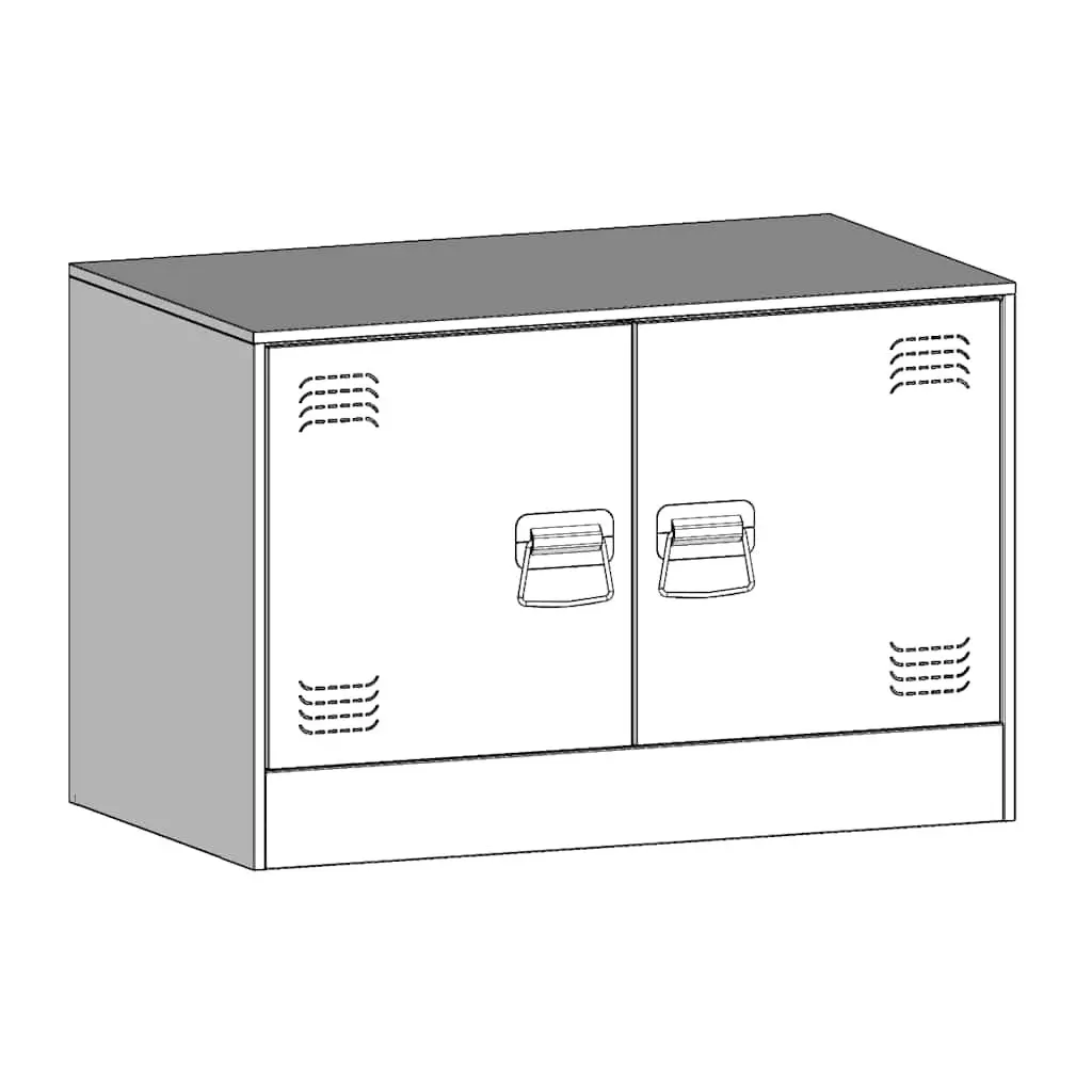 Black Steel Frame TV Cabinets Set of 2