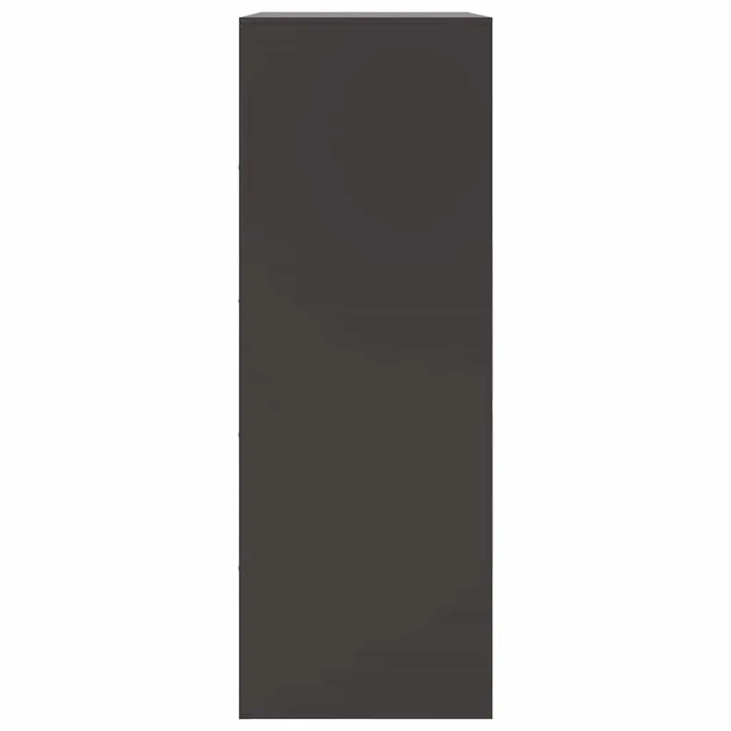 Black Sideboard Cabinet with Steel Frame 67x39x107cm