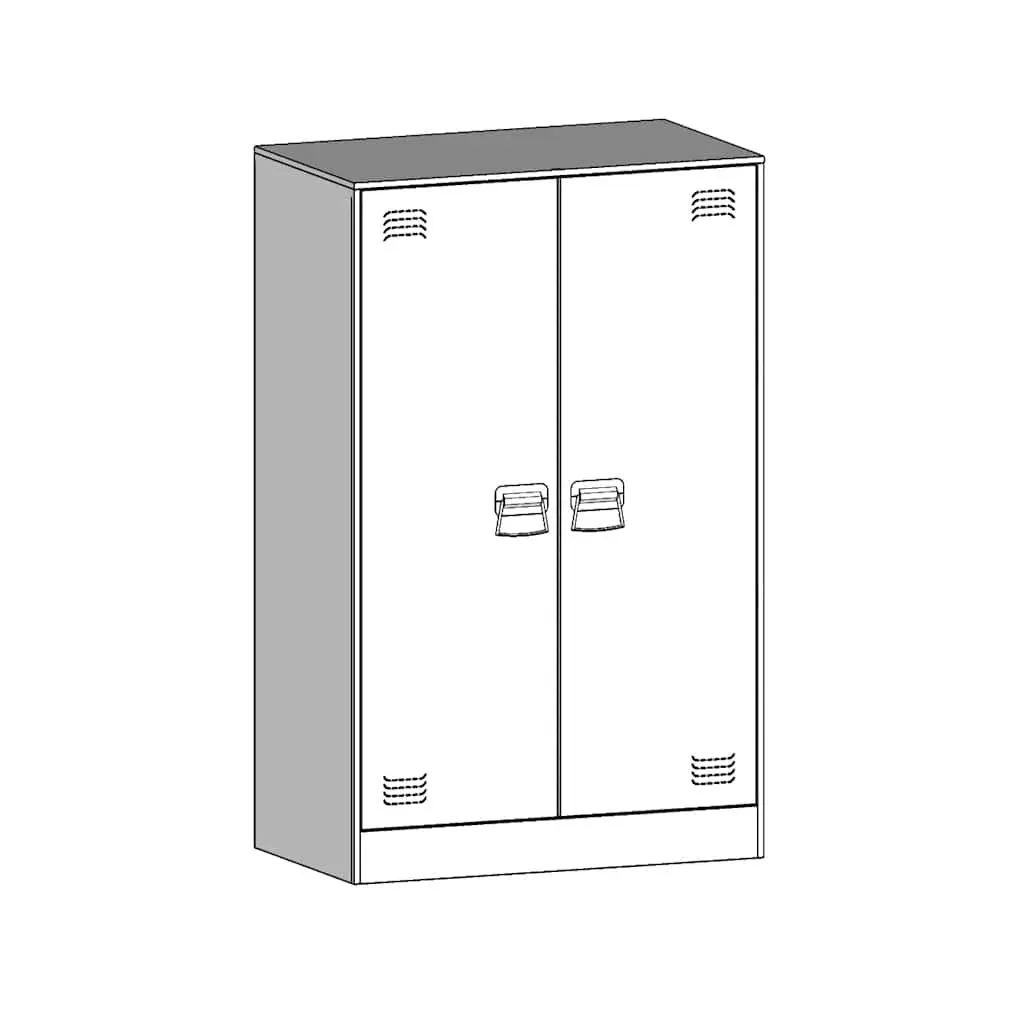 Black Sideboard Cabinet with Steel Frame 67x39x107cm