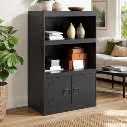 Inviting Black Sideboard 67x39x107 cm Storage Cabinet