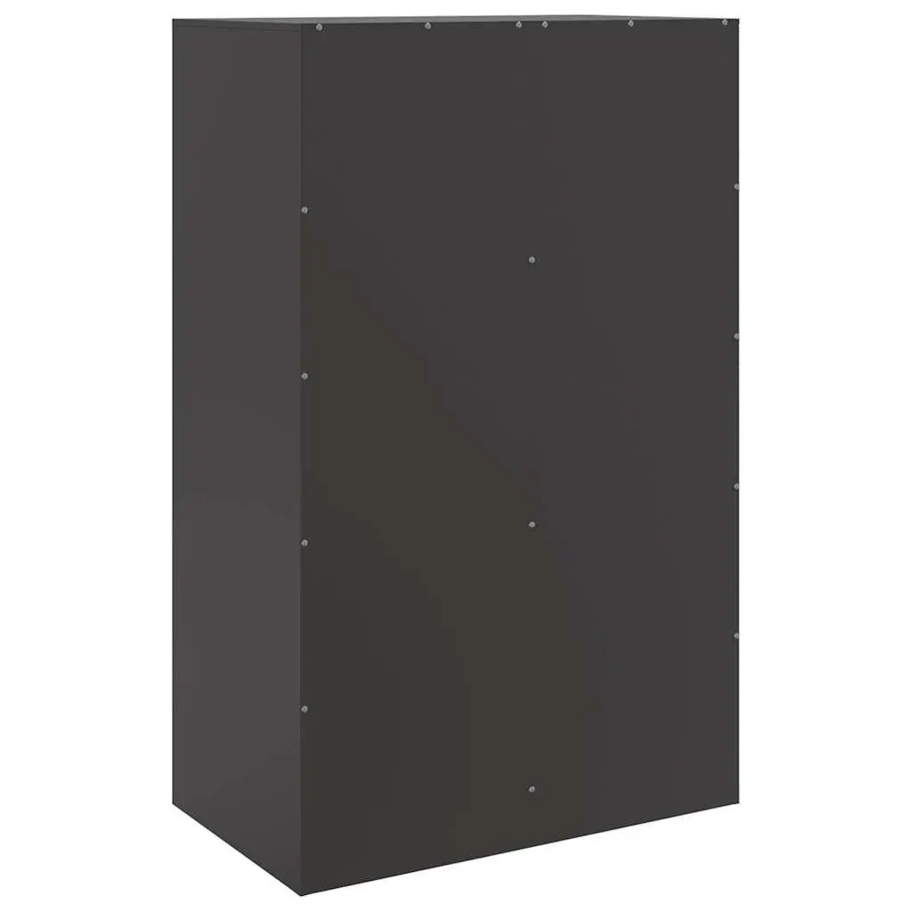 Sideboard Black 67x39x107 cm Steel Frame Storage Cabinet Buffet Furniture
