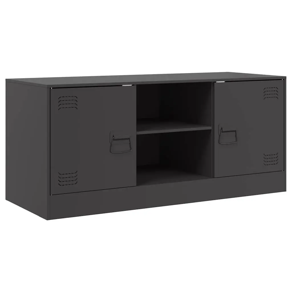 Black Steel Frame TV Cabinet 99x39x44cm