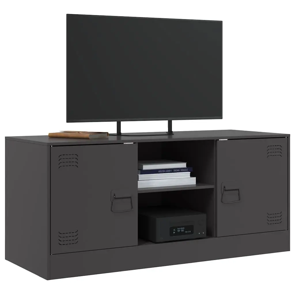 Black Steel Frame TV Cabinet 99x39x44cm