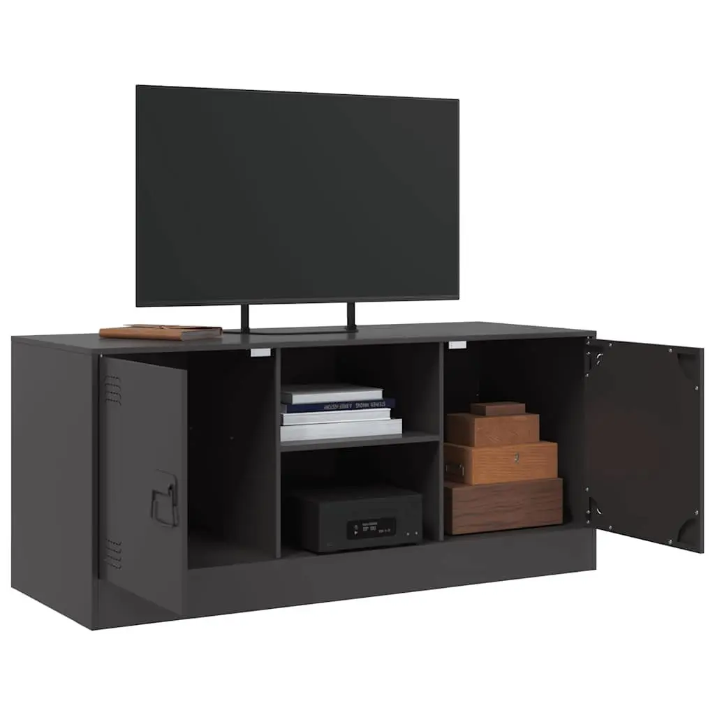 Black Steel Frame TV Cabinet 99x39x44cm