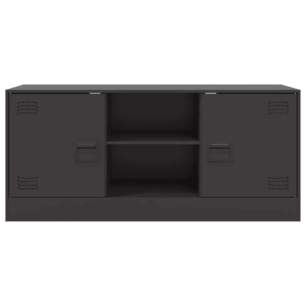 Black Steel Frame TV Cabinet 99x39x44cm