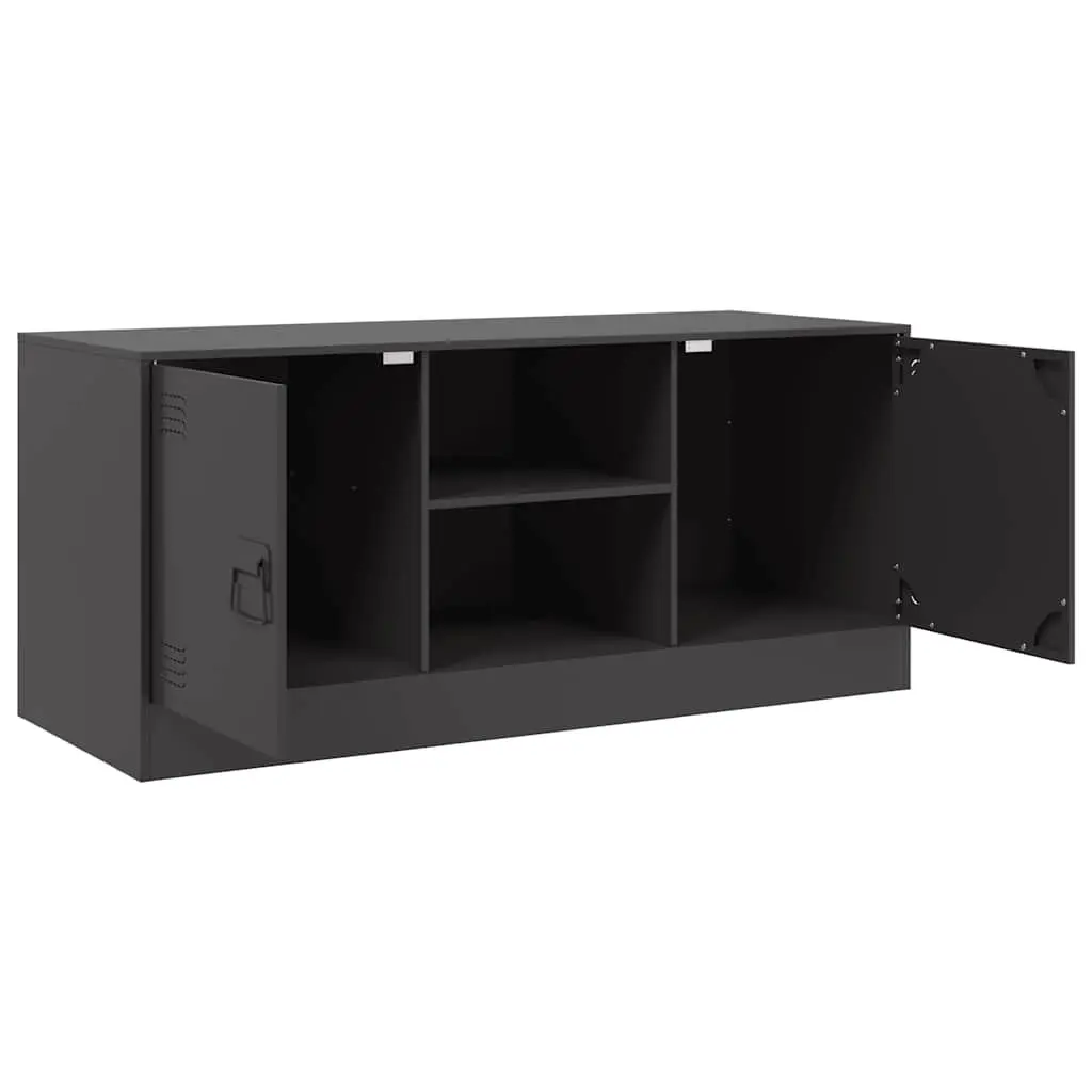 Black Steel Frame TV Cabinet 99x39x44cm
