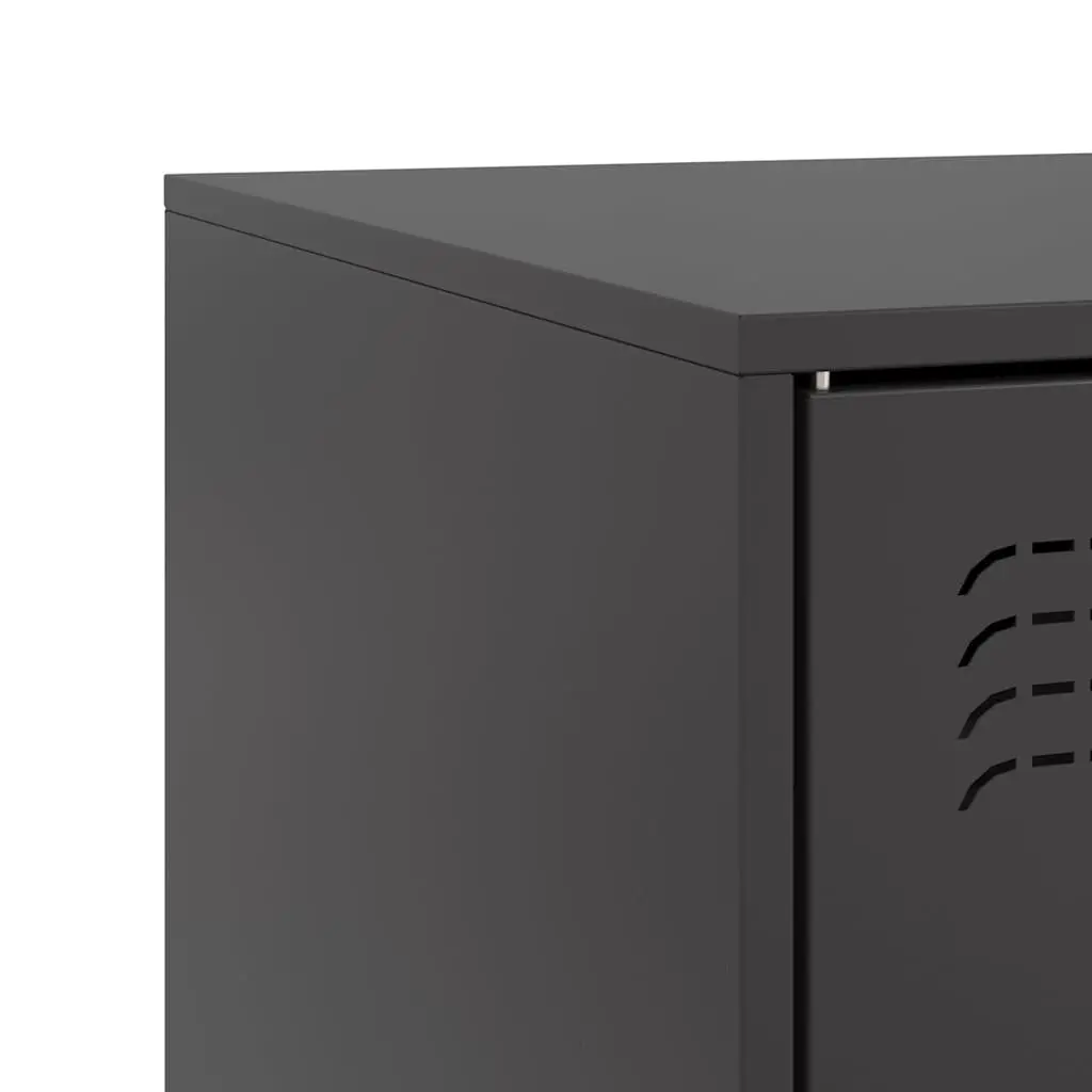 Black Steel Frame TV Cabinet 99x39x44cm