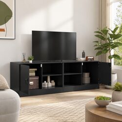 Black TV Cabinet Set of 2 for Stylish Living Spaces