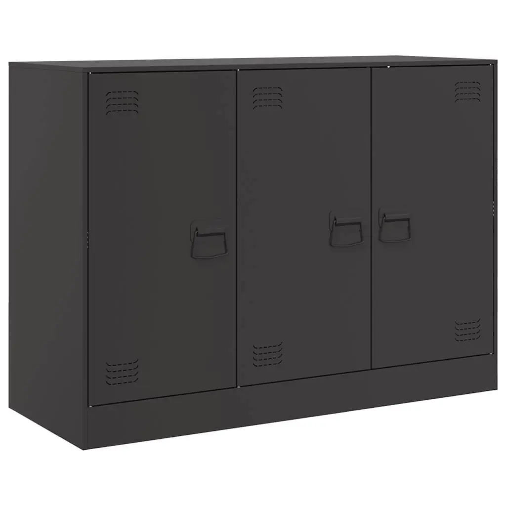 Sideboard Black 99x39x73 cm Cold-rolled Steel Storage Cabinet with Handles