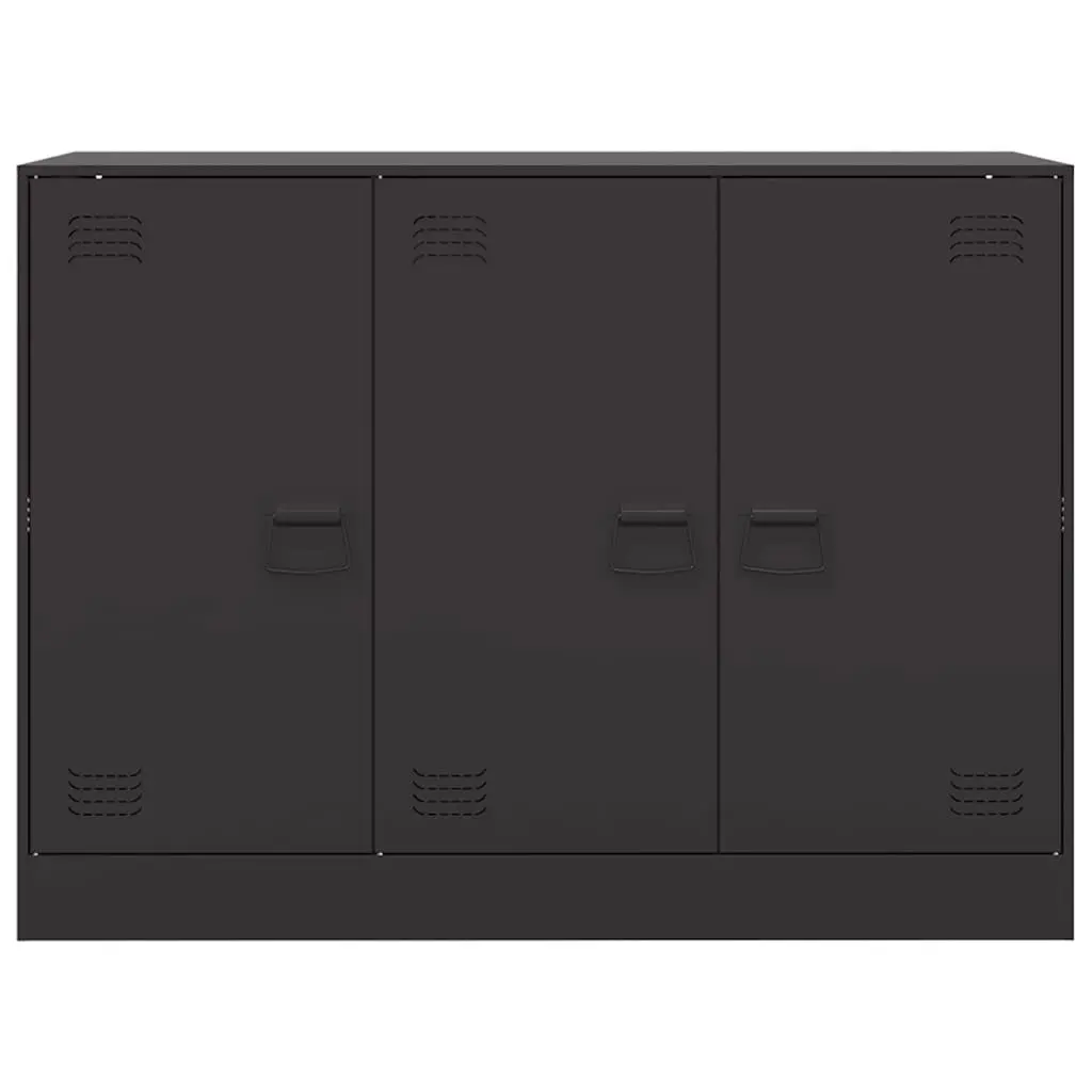 Sideboard Black 99x39x73 cm Cold-rolled Steel Storage Cabinet with Handles