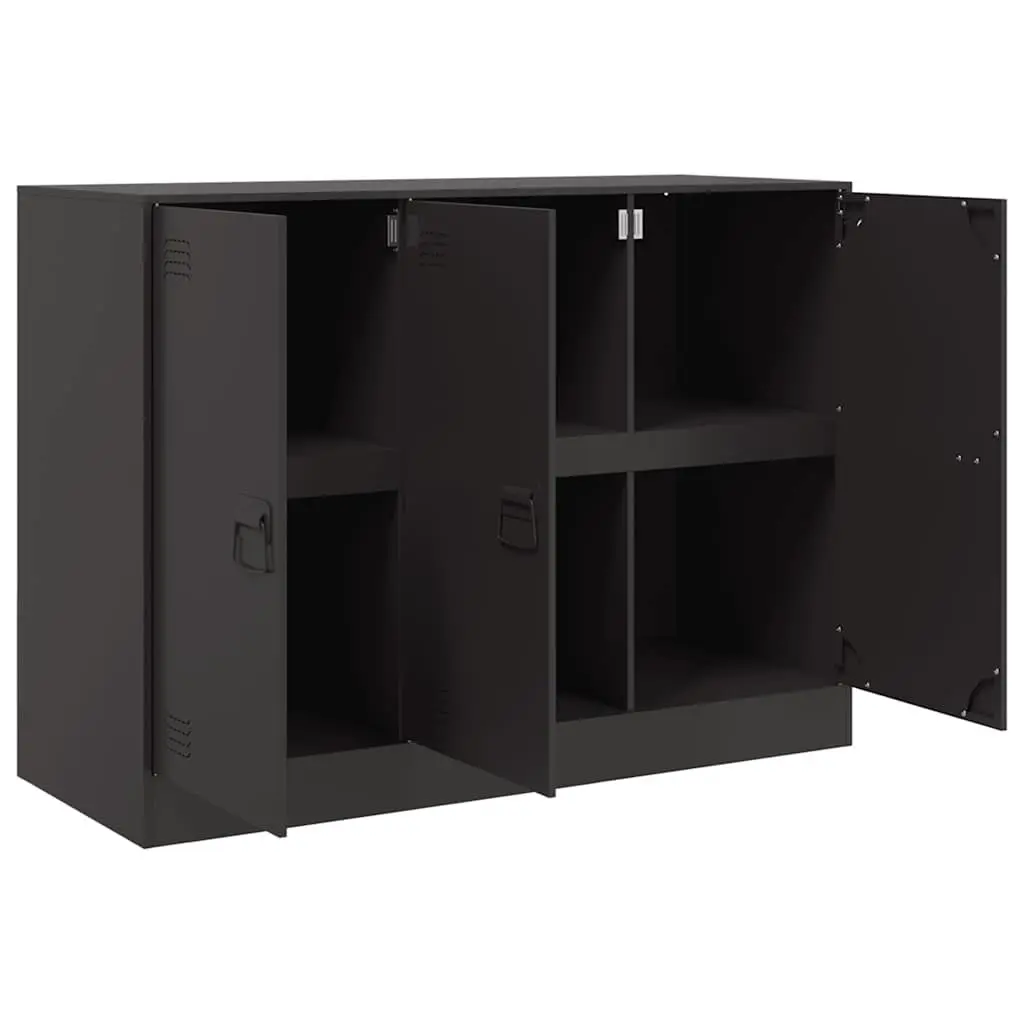 Sideboard Black 99x39x73 cm Cold-rolled Steel Storage Cabinet with Handles