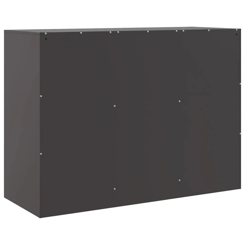 Sideboard Black 99x39x73 cm Cold-rolled Steel Storage Cabinet with Handles