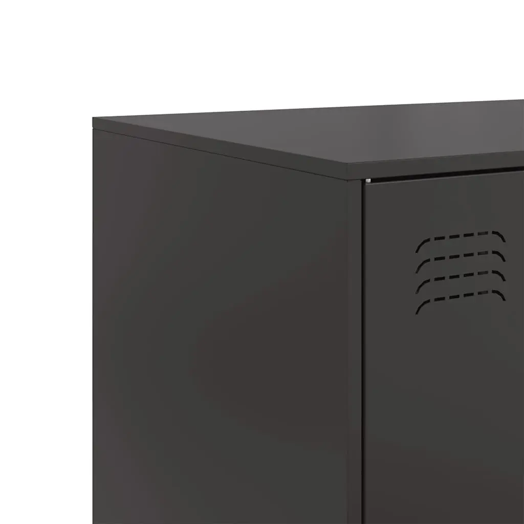 Sideboard Black 99x39x73 cm Cold-rolled Steel Storage Cabinet with Handles