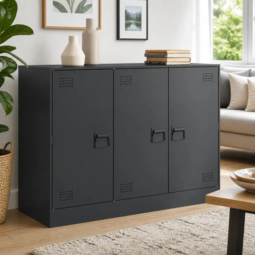 Anthracite Sideboard Storage Cabinet for Living Rooms