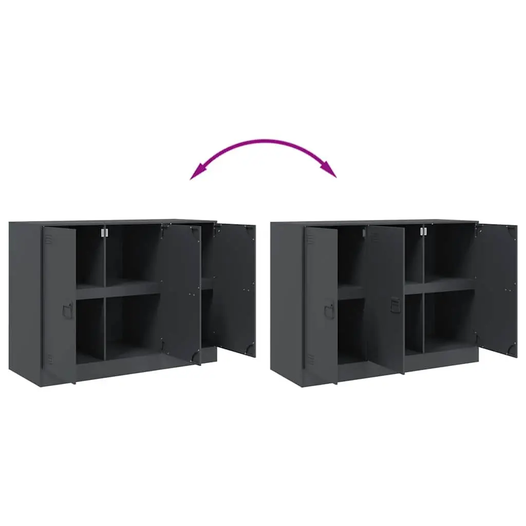 Anthracite Sideboard Storage Cabinet for Living Rooms