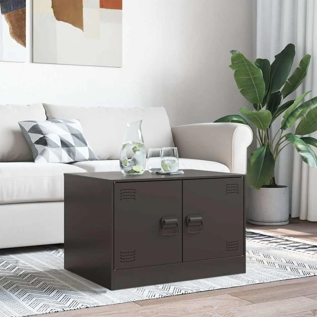Black Coffee Table with Storage for Living Room
