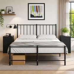 Stylish Black Bedside Cabinets - 2 Pieces