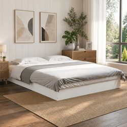 White Bed Frame 135x190 cm for Comfort and Style