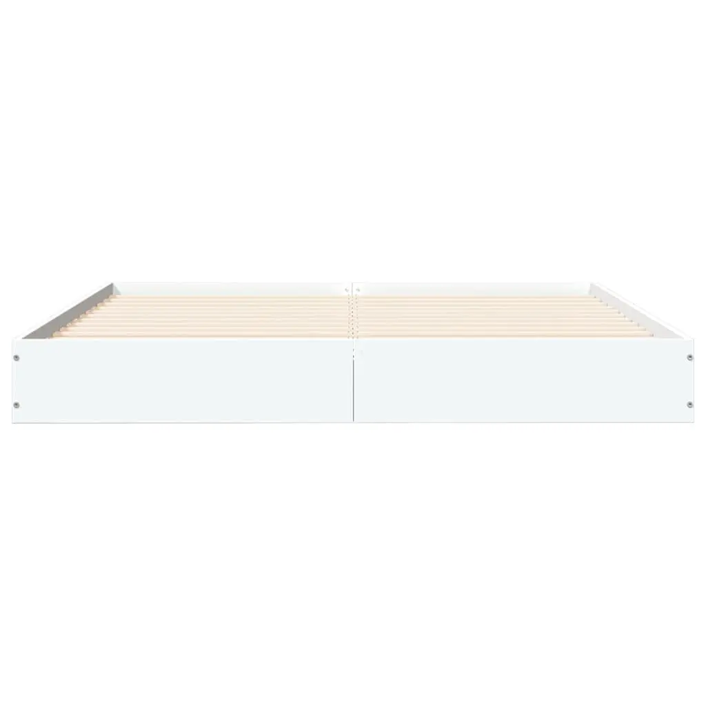 White Bed Frame 135x190 cm for Comfort and Style