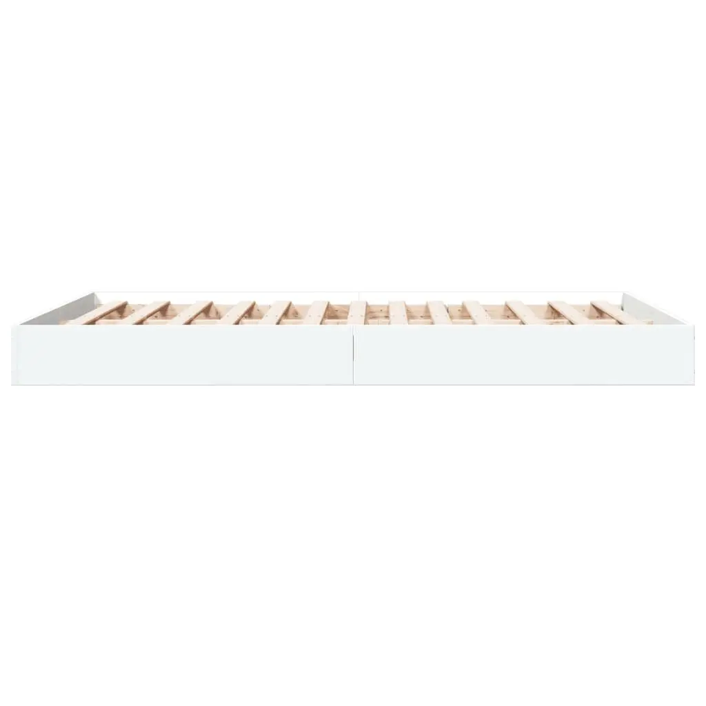 White Bed Frame 135x190 cm for Comfort and Style