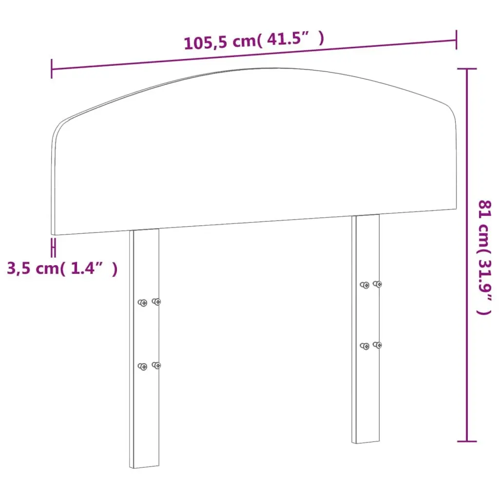 Brown Wax Solid Pine Headboard 100 cm